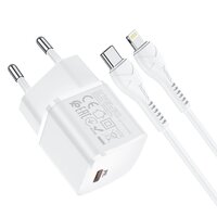 HOCO N10 Starter PD20W Oplader + Lightning Kabel Wit