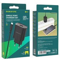 BOROFONE BN1 Innovative Oplader + Micro-USB Kabel Zwart