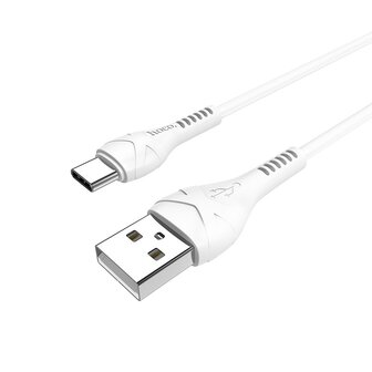 HOCO X37 Cool Power Data en Oplaadkabel USB-C 1M Wit