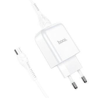 HOCO N2 Vigour Oplader + Micro-USB Kabel Wit