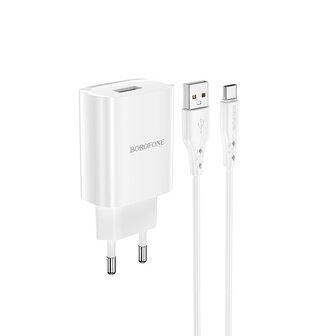 BOROFONE BN1 Innovative Oplader + USB-C Kabel Wit