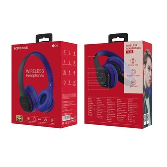 BOROFONE BO4 Charming Rhyme Koptelefoon Bluetooth Blauw