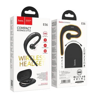 HOCO E56 Shine Business Bluetooth Headset Zwart