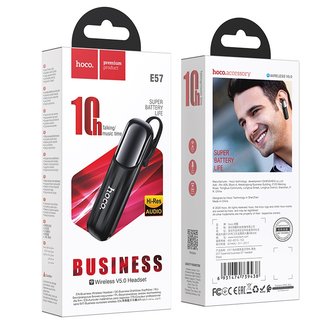 HOCO E57 Essential Business Bluetooth Headset Zwart