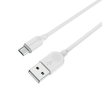 BOROFONE BX14 LinkJet Data en Oplaadkabel Micro-USB 2M Wit