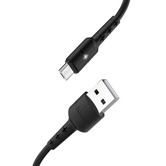 HOCO X30 Star Data en Oplaadkabel Micro-USB 1M Zwart