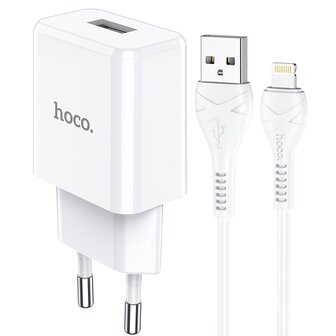 HOCO N9 Especial Oplader + Lightning Kabel Wit