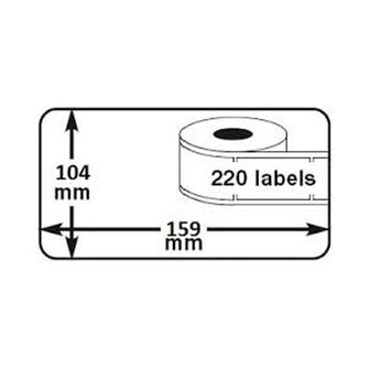 Huismerk DYMO S0904980 4XL 104mmx159mm labels extra grote verzendetiketten 220 stuks permanent