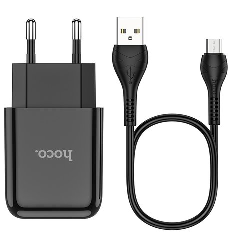 HOCO N2 Vigour Oplader + Micro-USB Kabel Zwart