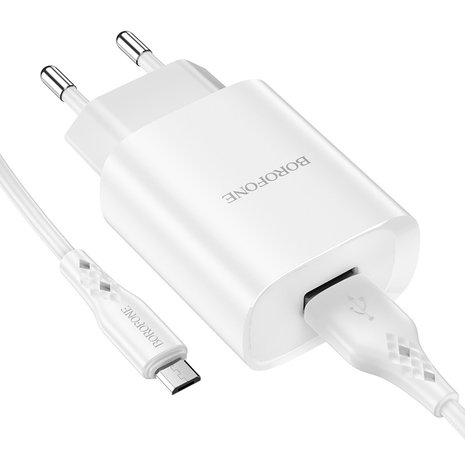 BOROFONE BN1 Innovative Oplader + Micro-USB Kabel Wit