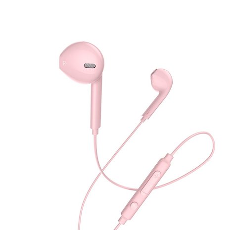 HOCO M55 Memory Sound Oordopjes 3.5mm Jack Roze