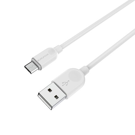 BOROFONE BX14 LinkJet Data en Oplaadkabel Micro-USB 1M Wit