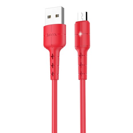 HOCO X30 Star Data en Oplaadkabel Micro-USB 1M Rood