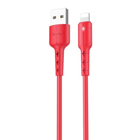 HOCO X30 Star Data en Oplaadkabel Lightning 1M Rood