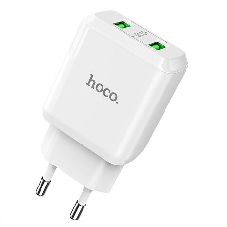 HOCO N6 Charmer QC3.0 Oplader 2-poorten Wit