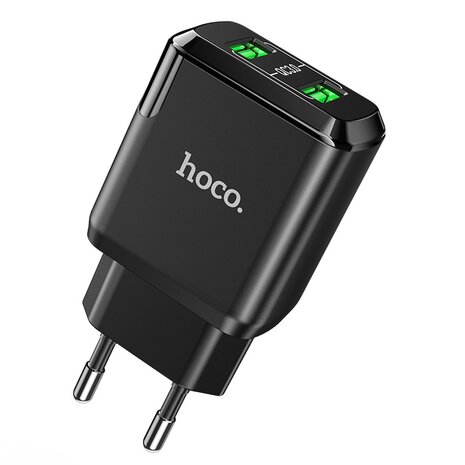 HOCO N6 Charmer QC3.0 Oplader 2-poorten Zwart