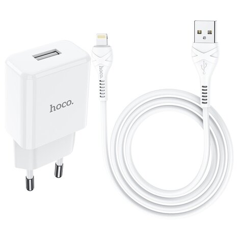 HOCO N9 Especial Oplader + Lightning Kabel Wit